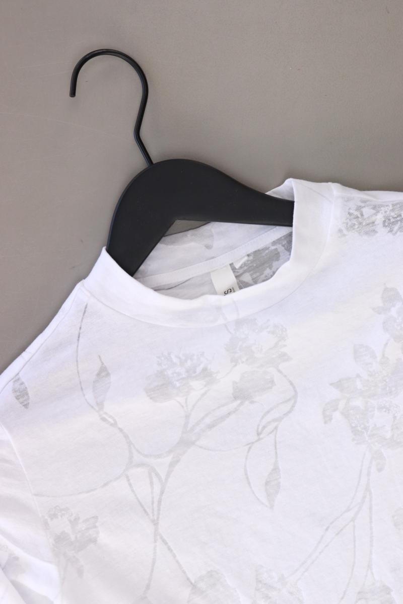 QS by s.Oliver Longsleeve-Shirt Gr. S Langarm weiß aus Baumwolle