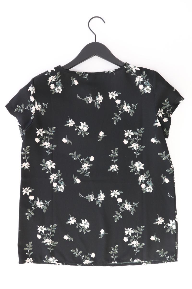 Vero Moda Kurzarmbluse Gr. S mit Blumenmuster schwarz aus Polyester