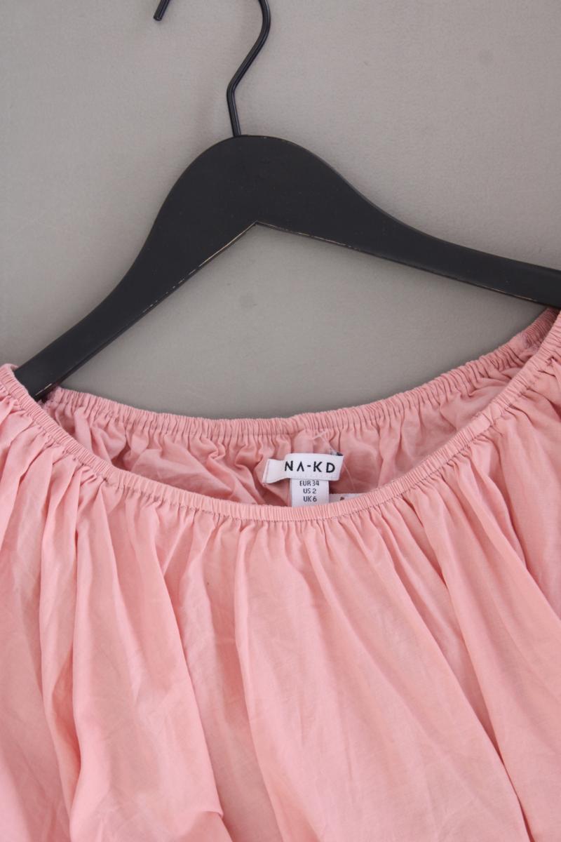 NA-KD Crop Top Gr. 34 rosa aus Baumwolle