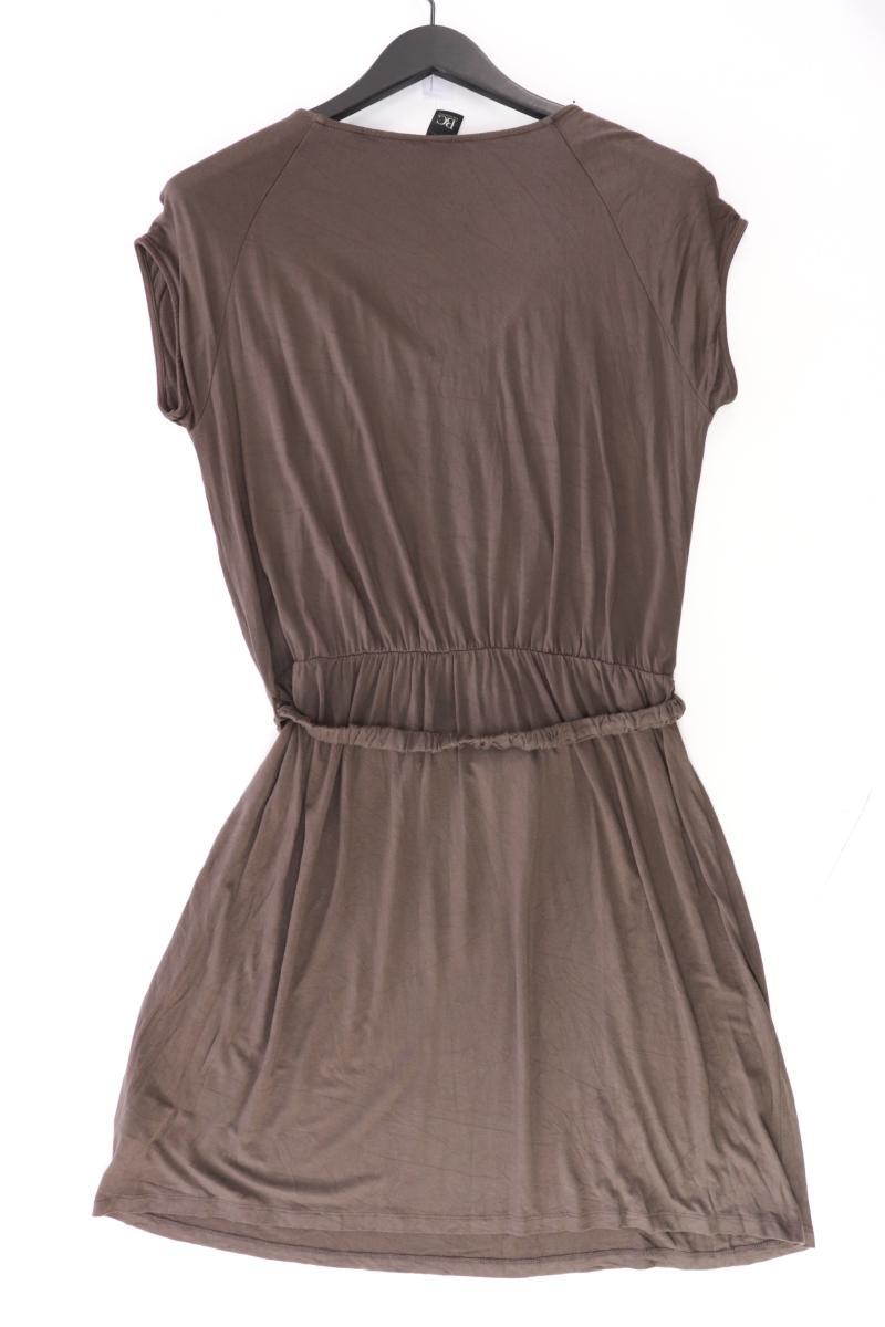 Best Connections Jerseykleid Gr. 42 mit Gürtel Kurzarm braun aus Viskose