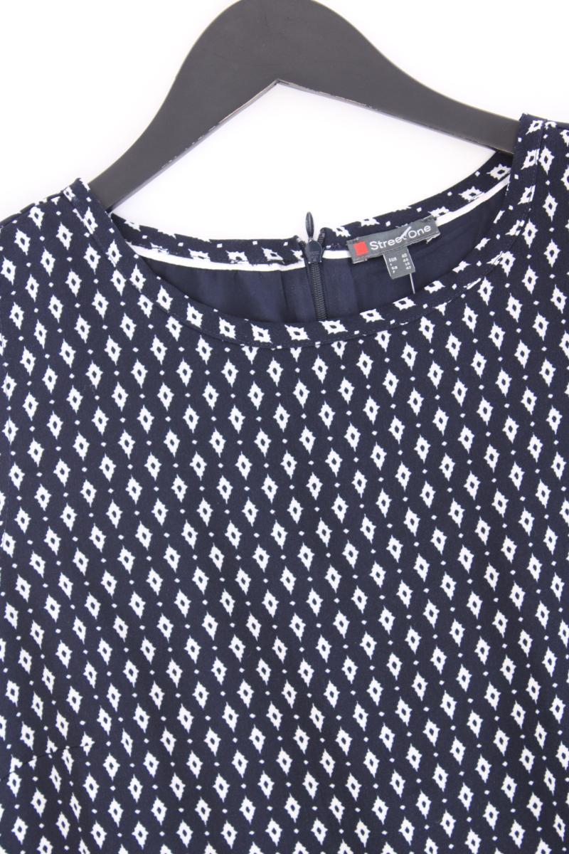 Street One Regular Top Gr. 40 geometrisches Muster blau aus Polyester