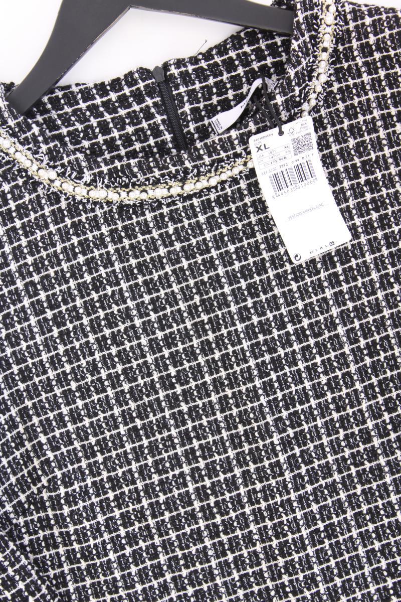 Mango Etuikleid Gr. XL neu mit Etikett Langarm schwarz aus Polyester