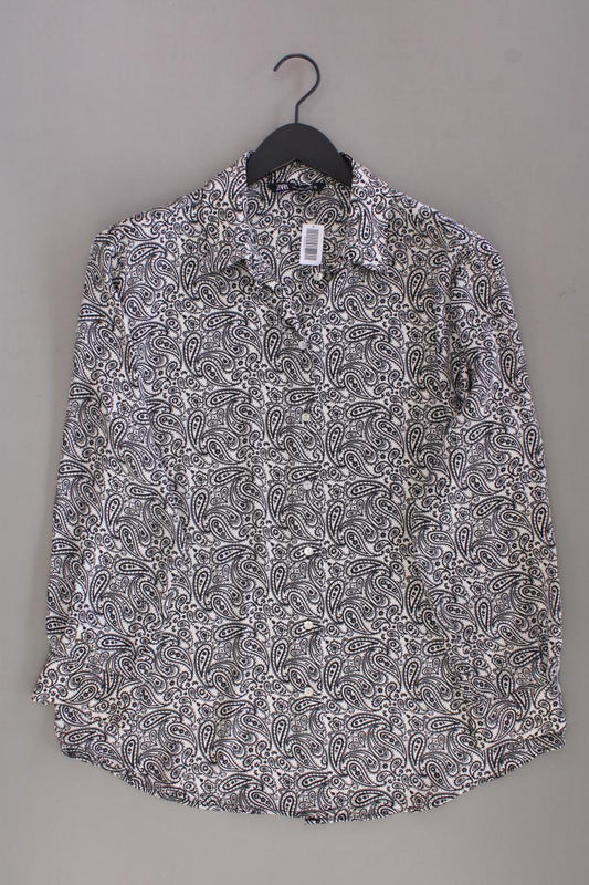 Zara Langarmbluse Gr. L mit Paisleymuster schwarz