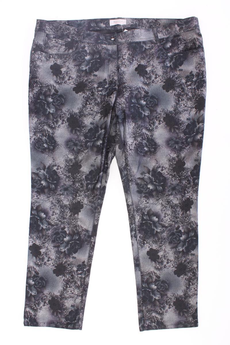 Bexleys Hose Gr. Kurzgröße 24 mit Blumenmuster grau aus Baumwolle