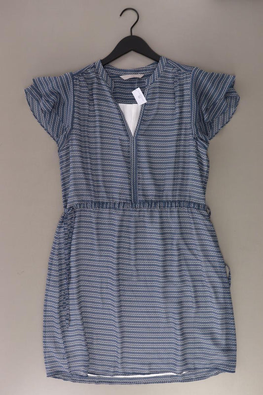 H&M Kleid Gr. 42 Kurzarm blau aus Polyester