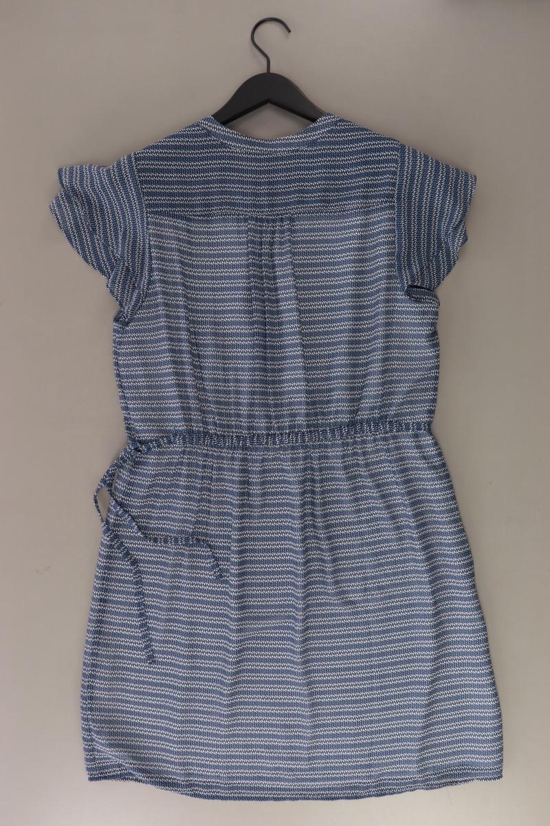 H&M Kleid Gr. 42 Kurzarm blau aus Polyester