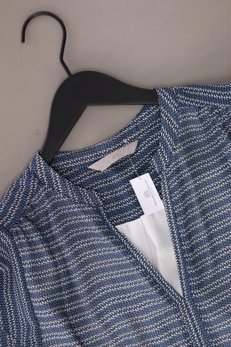 H&M Kleid Gr. 42 Kurzarm blau aus Polyester