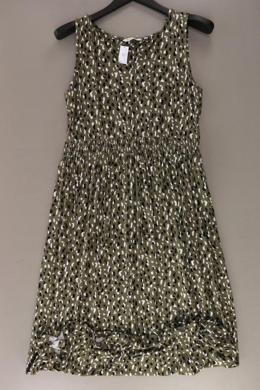 Tom Tailor Stretchkleid Gr. 40 mit Tierdruck Ärmellos olivgrün aus Viskose