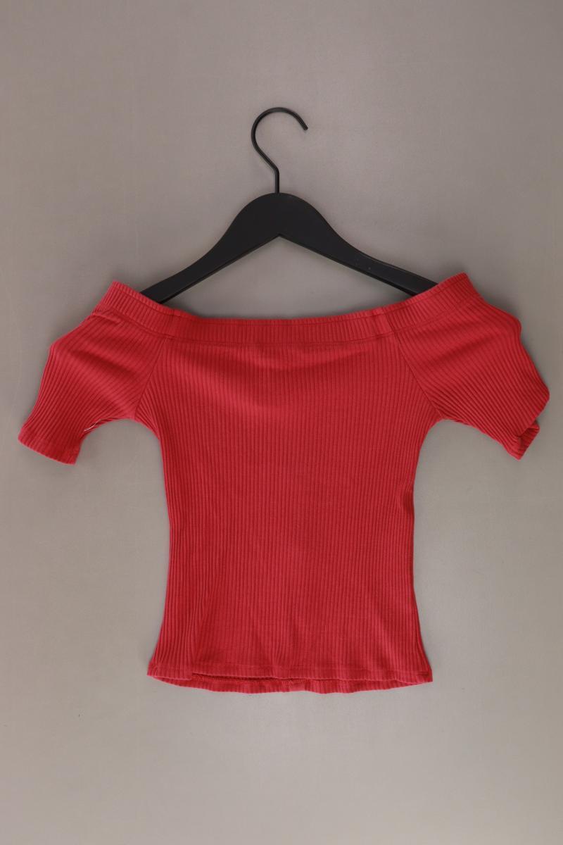 Review T-Shirt Gr. XS Kurzarm rot aus Baumwolle
