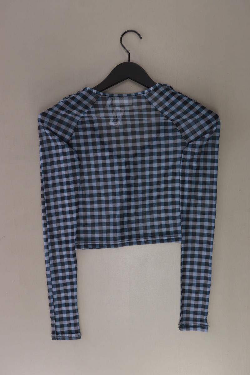 Weekday Karobluse Gr. XS kariert Langarm blau aus Polyester