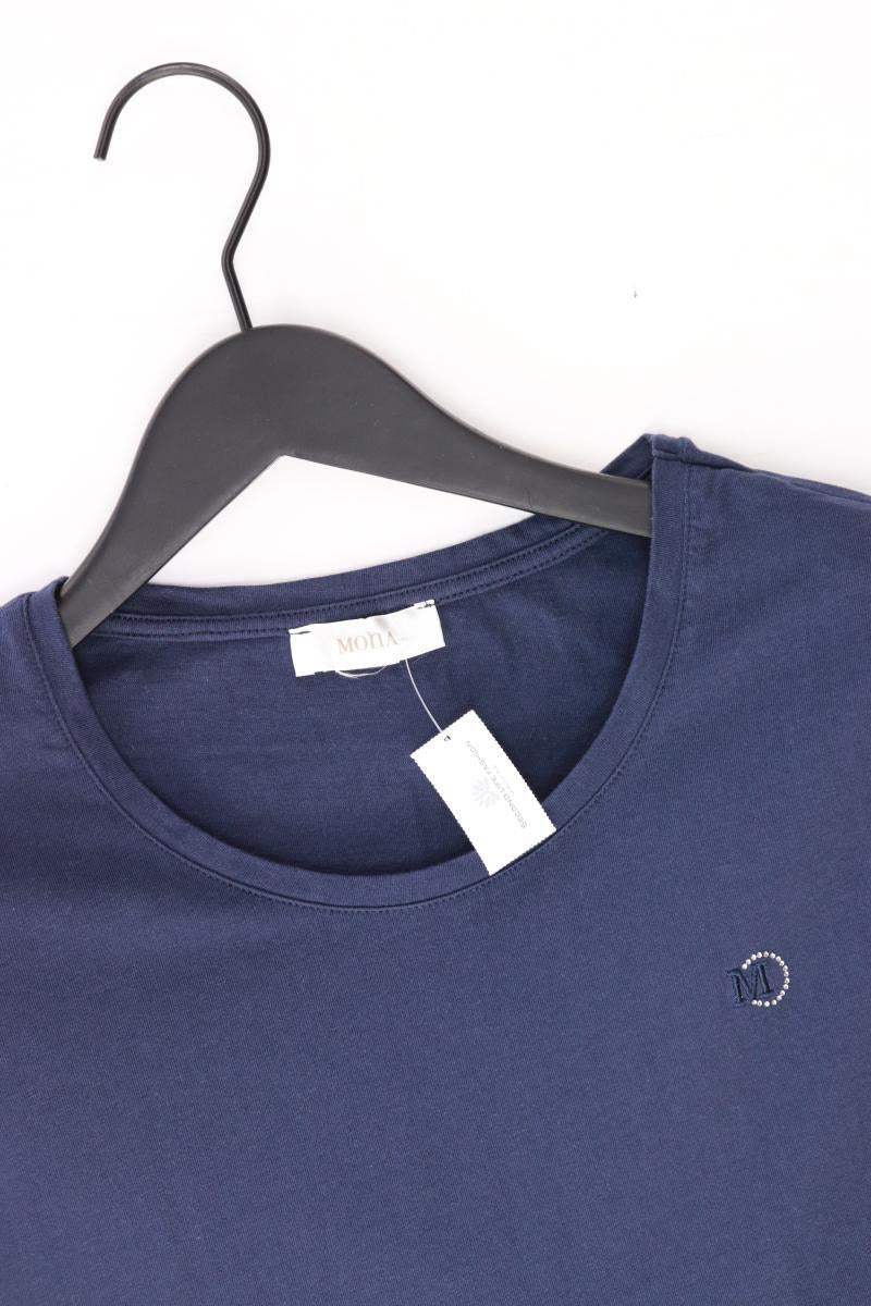 Mona T-Shirt Gr. M Kurzarm blau aus Baumwolle