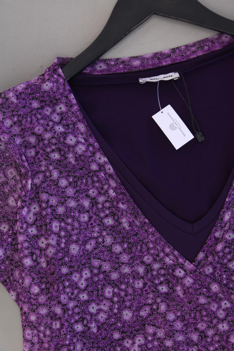 More&More Kurzarmkleid Gr. 44 mit Blumenmuster lila aus Polyester