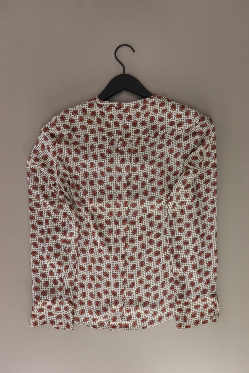 R95TH Schluppenbluse Gr. 38 mit Paisleymuster Langarm creme aus Polyester