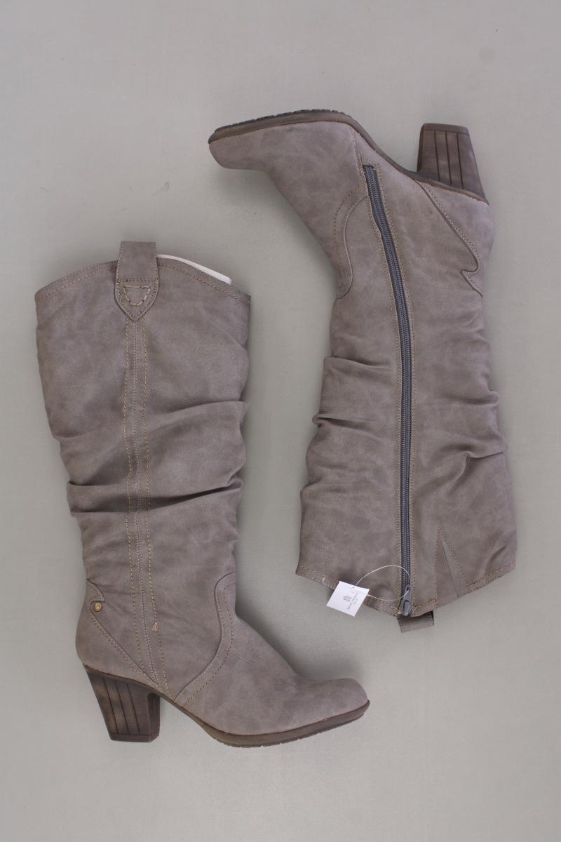 Rieker High-Heel Stiefel Gr. 37 neu mit Etikett grau aus Kunstleder