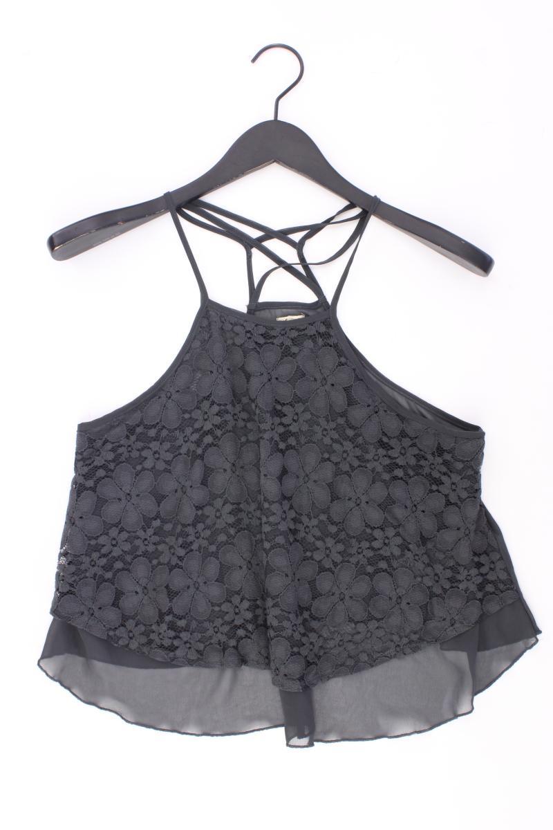 Hollister Spaghetti-Top Gr. M grau aus Baumwolle