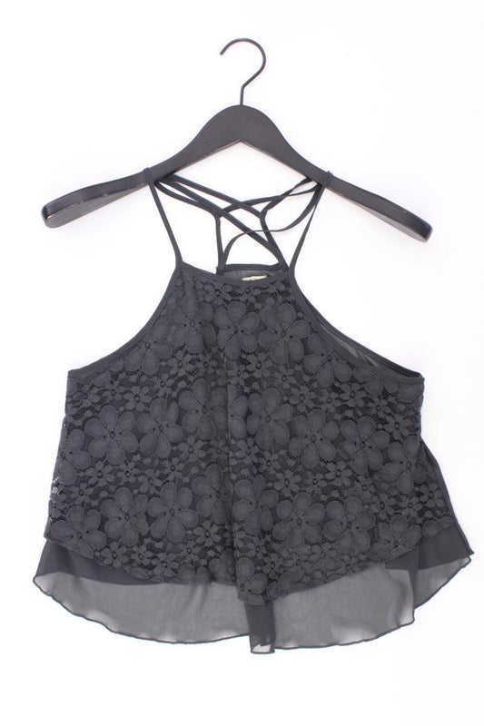 Hollister Spaghetti-Top Gr. M grau aus Baumwolle