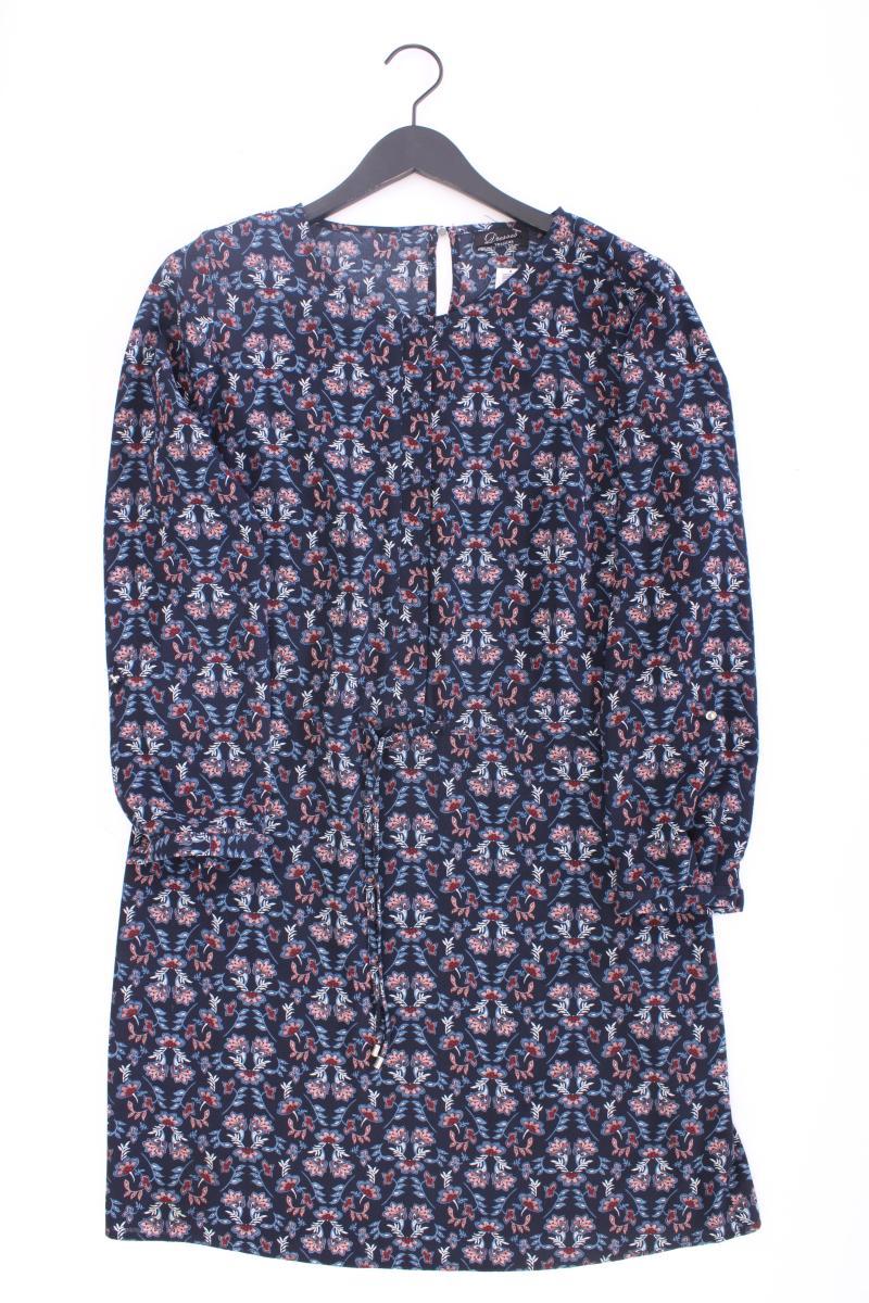 Yessica Kleid Gr. 42 mit Blumenmuster 3/4 Ärmel blau