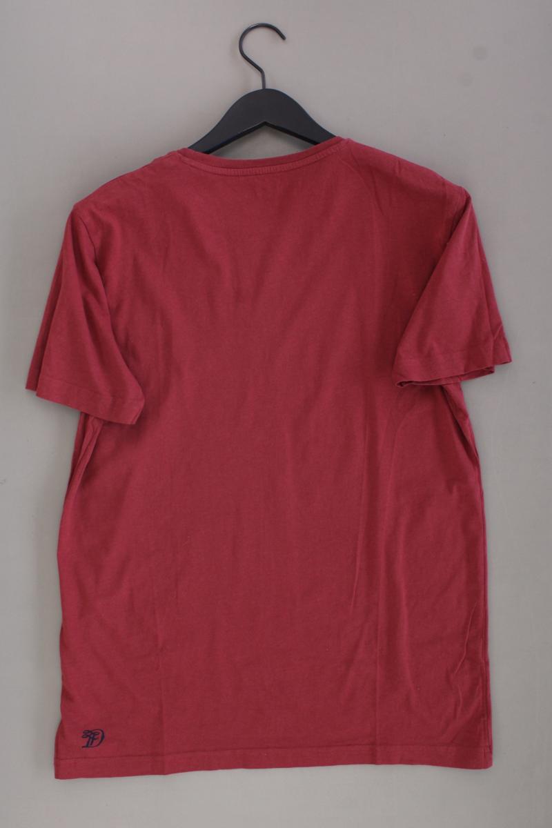 Tom Tailor (Denim) Printshirt für Herren Gr. L Kurzarm rot aus Baumwolle