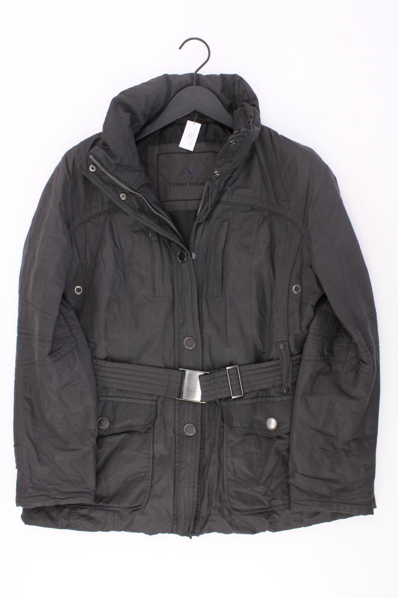 Fuchs Schmitt Regular Jacke Gr. 40 mit Gürtel grau aus Baumwolle