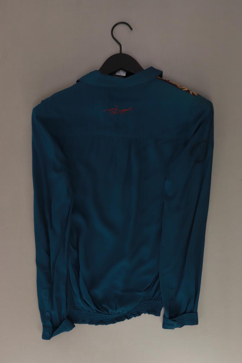 Desigual Langarmbluse Gr. XS blau aus Viskose