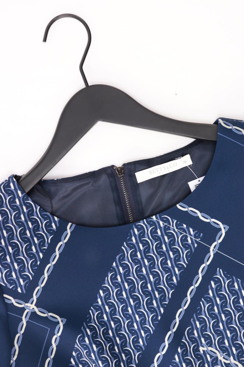 Betty & Co. Midikleid Gr. 36 neuwertig 3/4 Ärmel blau aus Polyester