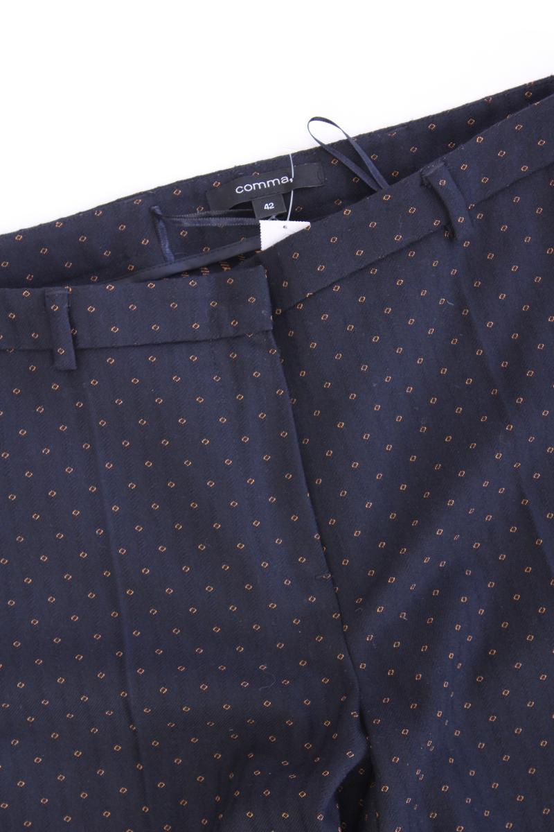 comma, Anzughose Gr. 42 blau aus Polyester