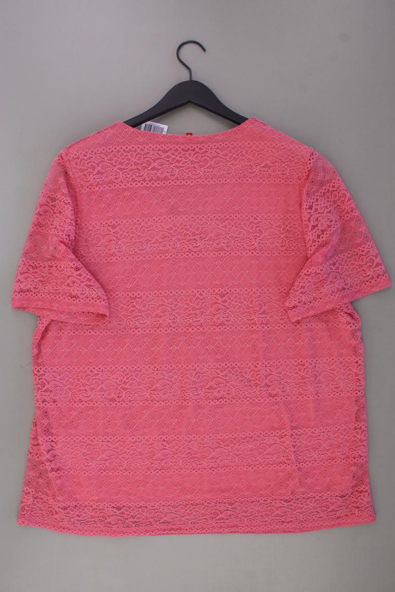 THEA Spitzenbluse Gr. 46 Kurzarm rosa aus Polyamid