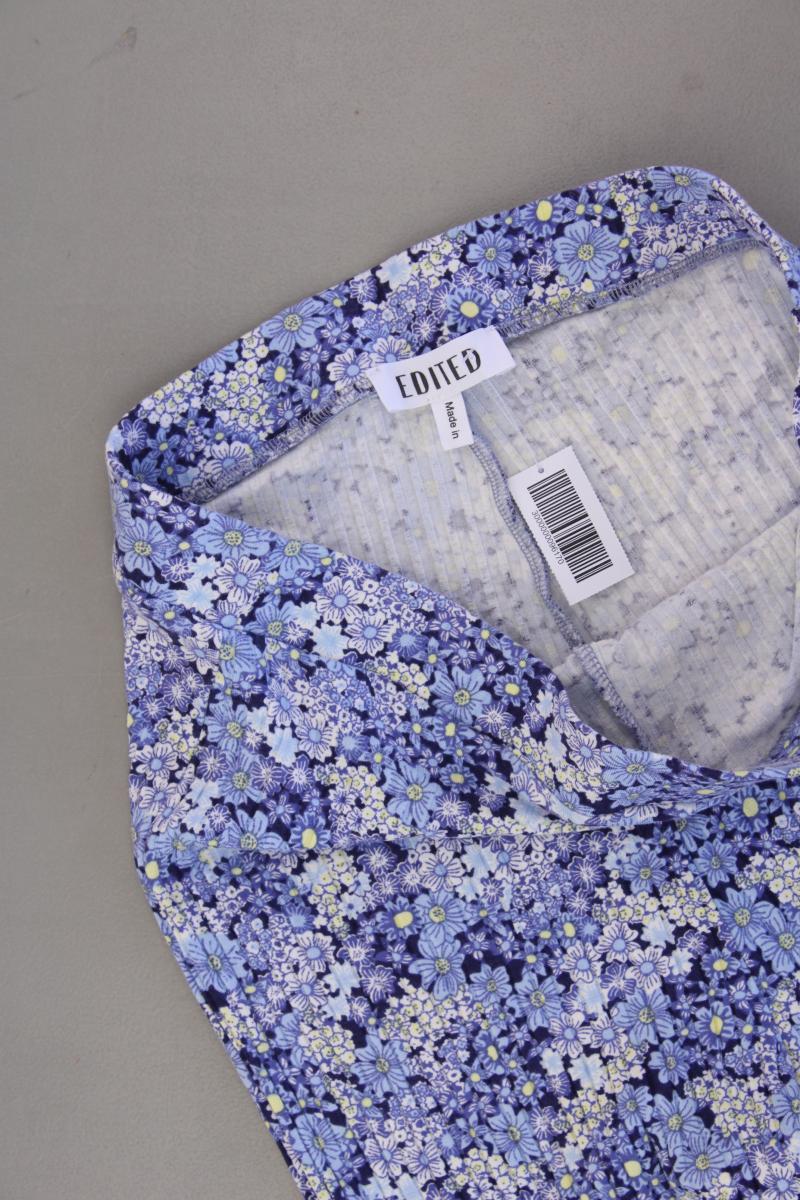 EDITED Stretchhose Gr. 38 mit Blumenmuster blau aus Viskose