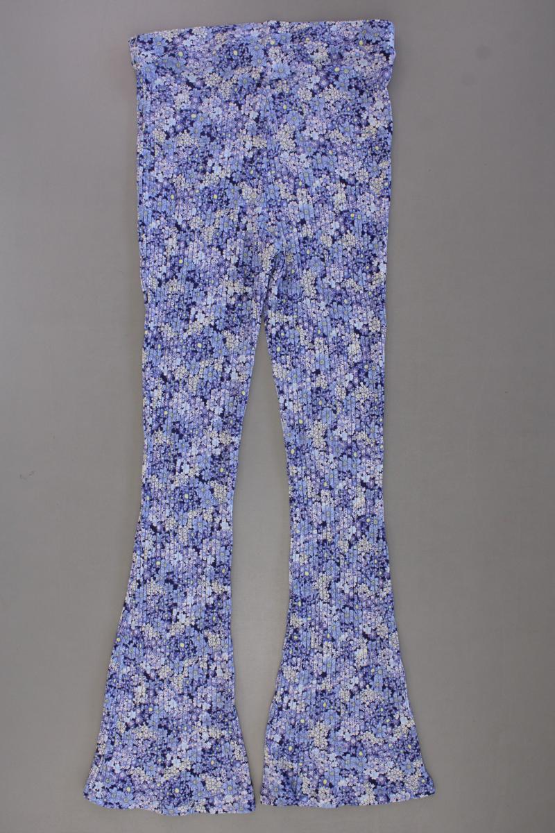EDITED Stretchhose Gr. 38 mit Blumenmuster blau aus Viskose