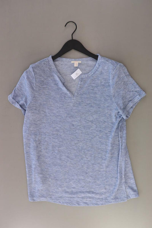 Esprit Shirt mit V-Ausschnitt Gr. XXL Kurzarm blau aus Polyester