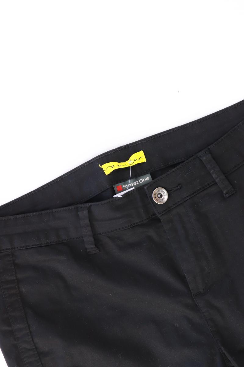 Street One Stoffhose Gr. 38 schwarz aus Baumwolle