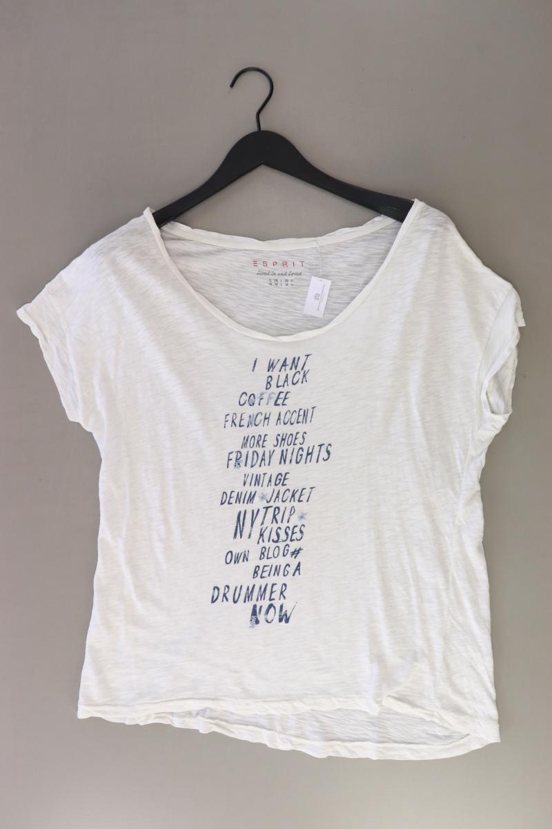 Esprit T-Shirt Gr. M Kurzarm creme