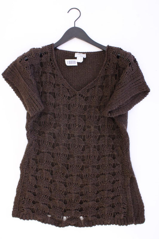 Heine Strickshirt Gr. 36/38 Kurzarm braun aus Polyacryl