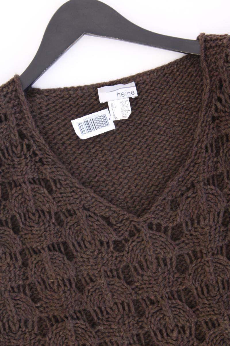 Heine Strickshirt Gr. 36/38 Kurzarm braun aus Polyacryl
