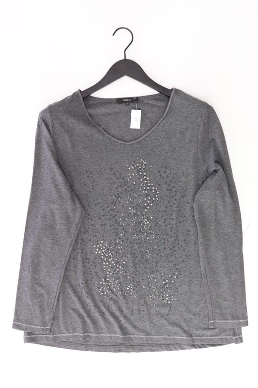 Bonita Longsleeve-Shirt Gr. XL Langarm mit Nieten grau