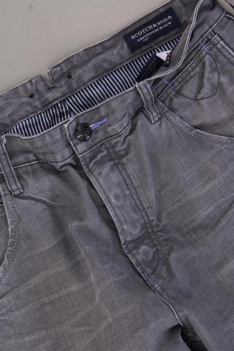 Scotch & Soda Straight Jeans für Herren Gr. W33/L34 grau aus Baumwolle