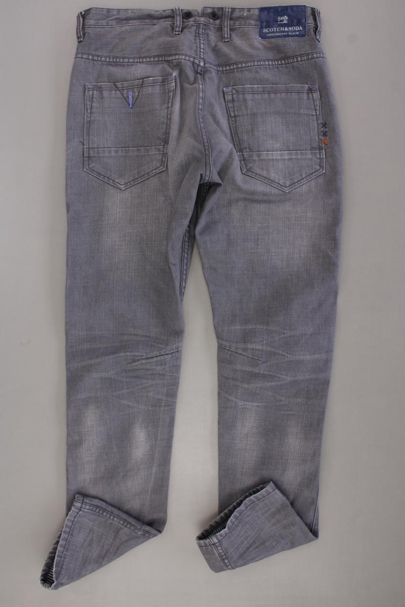 Scotch & Soda Straight Jeans für Herren Gr. W33/L34 grau aus Baumwolle