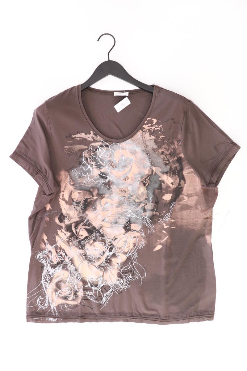 Bonita Printshirt Gr. XL Kurzarm braun aus Viskose