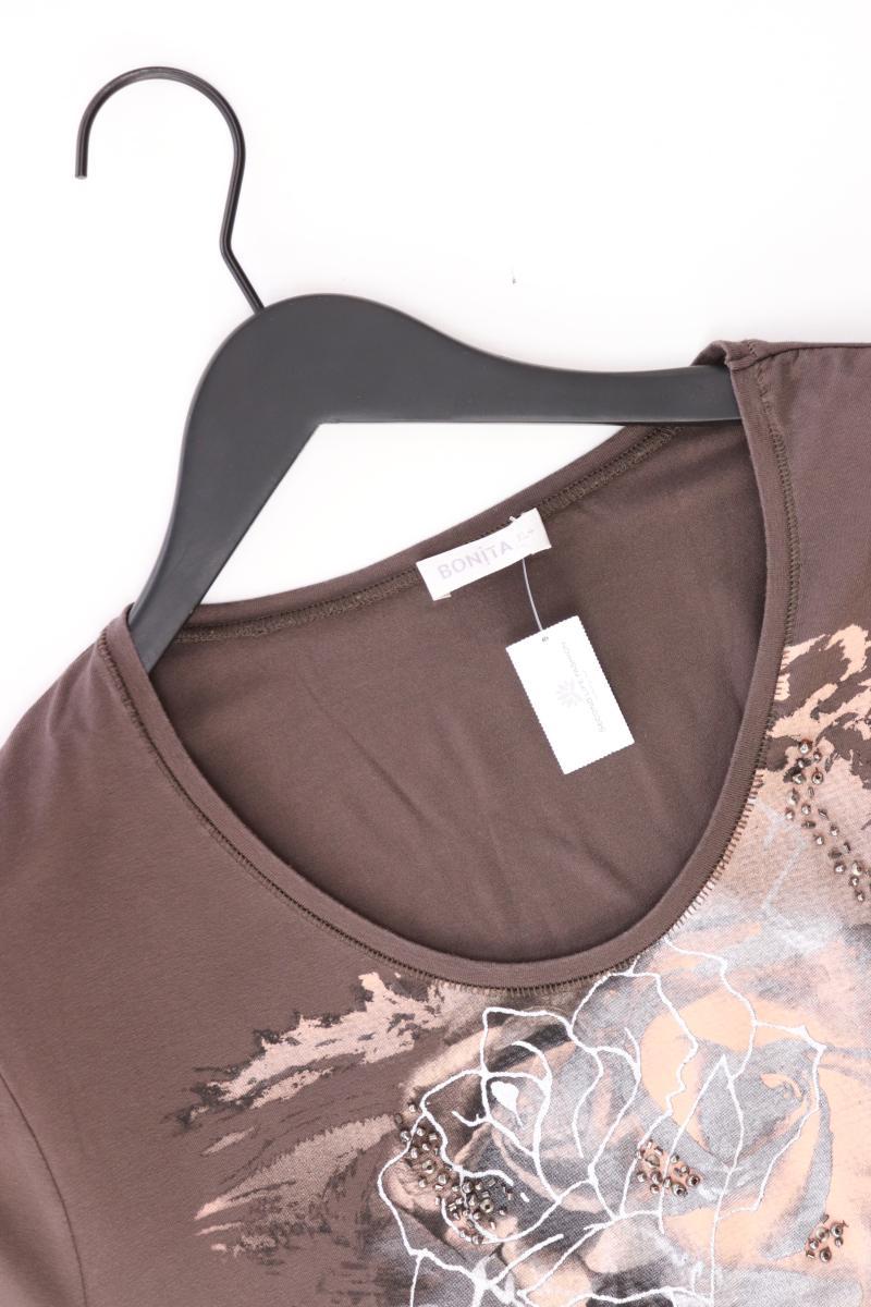 Bonita Printshirt Gr. XL Kurzarm braun aus Viskose