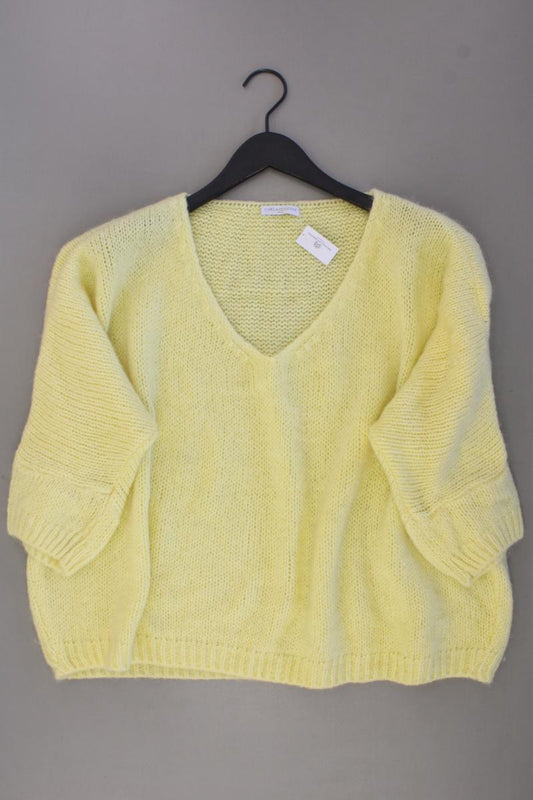 Carla Giannini Grobstrickpullover Gr. 46 gelb aus Polyacryl