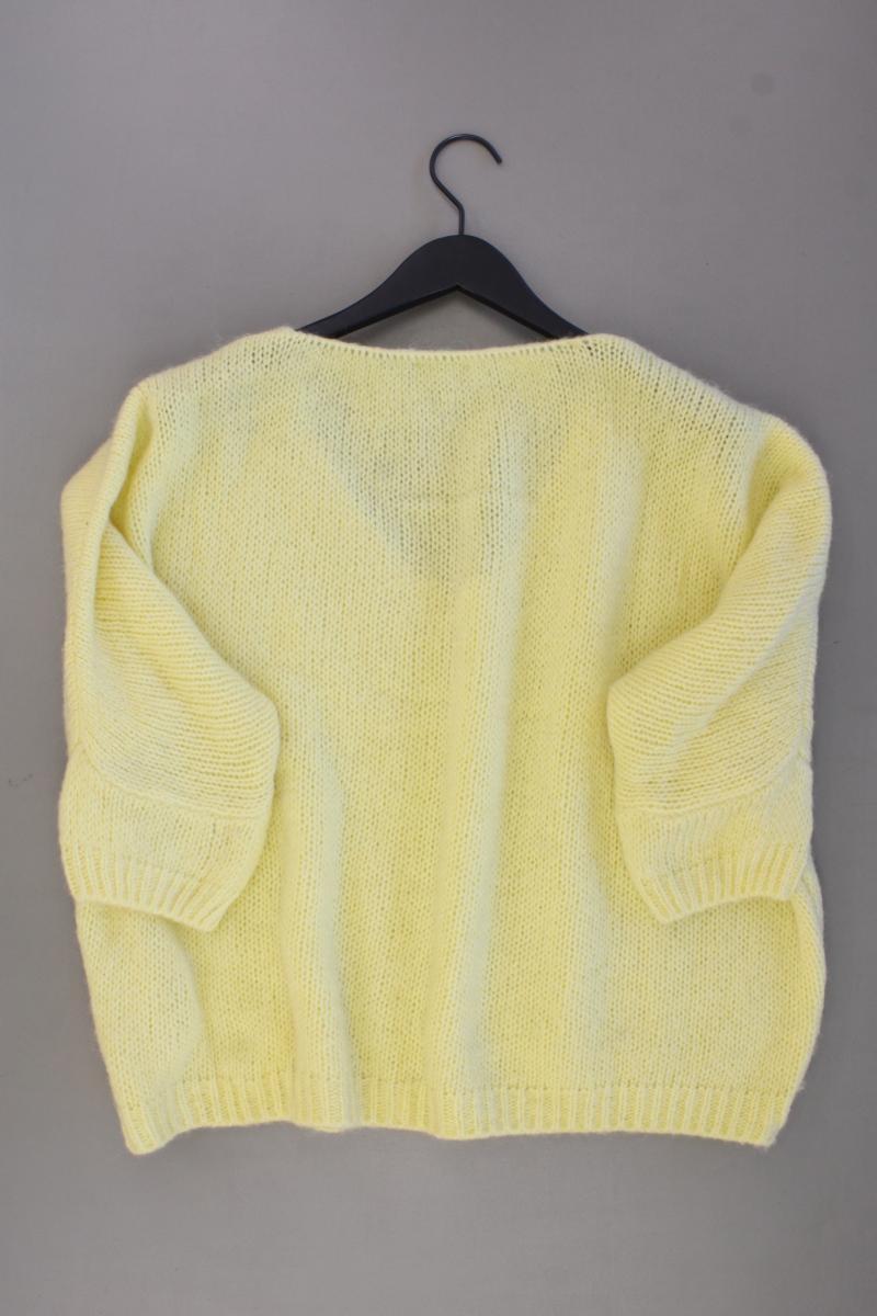 Carla Giannini Grobstrickpullover Gr. 46 gelb aus Polyacryl