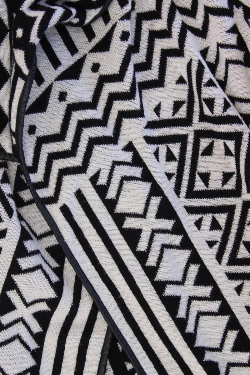 Beaumont Strickjacke Gr. XL geometrisches Muster Langarm schwarz aus Polyacryl