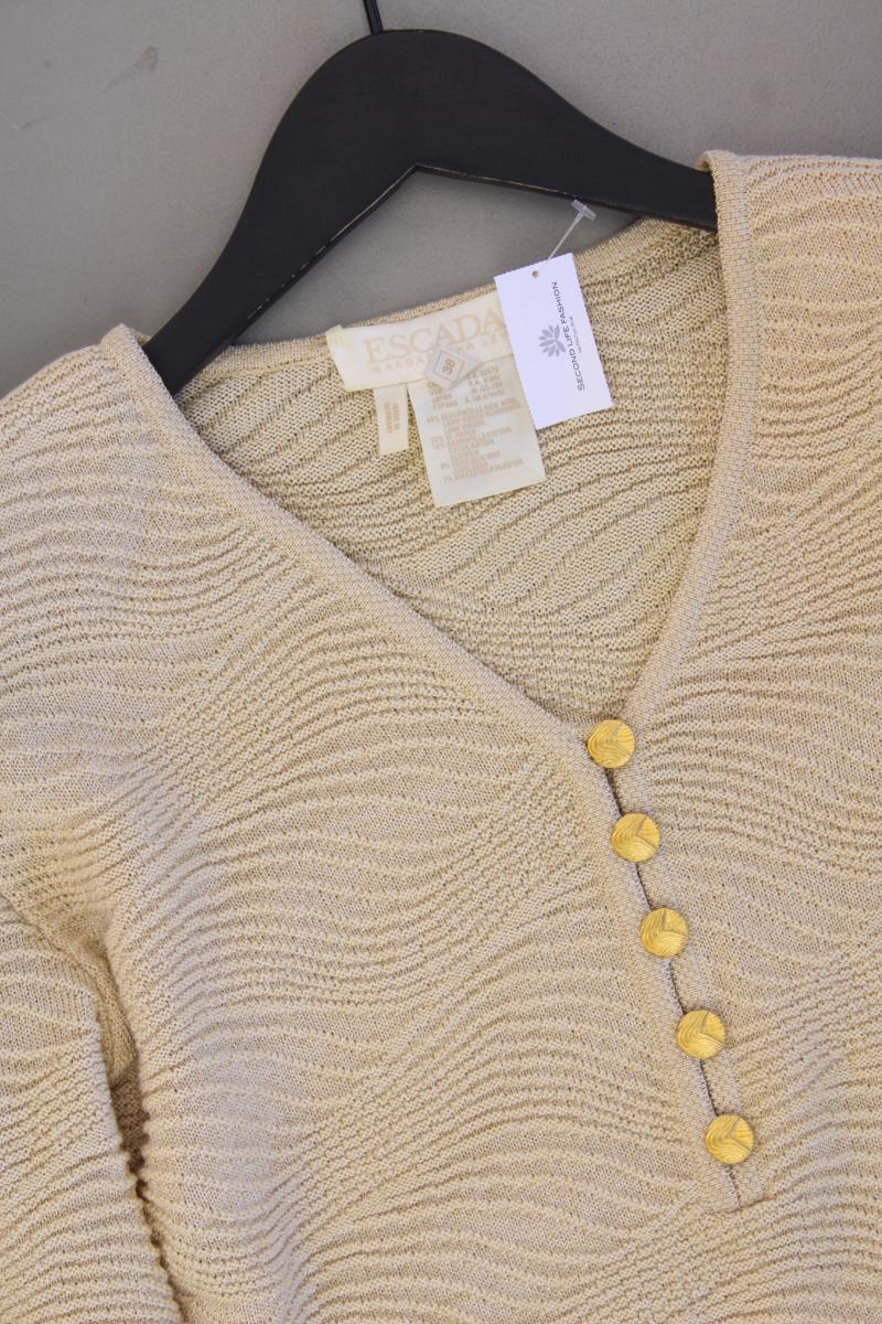 Escada Margaretha Ley Wollpullover Gr. 42 Vintage gold aus Schurwolle