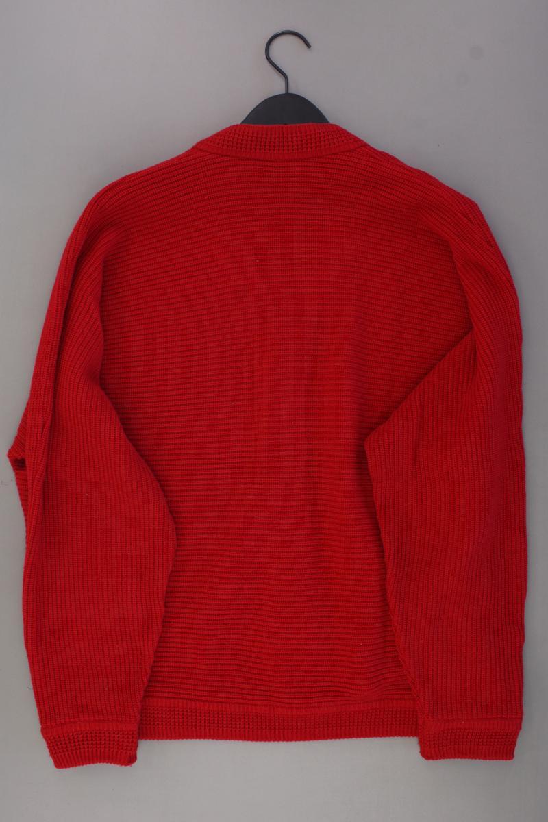 Carlo Colucci Strickjacke für Herren Gr. 54 Langarm Vintage rot aus Schurwolle