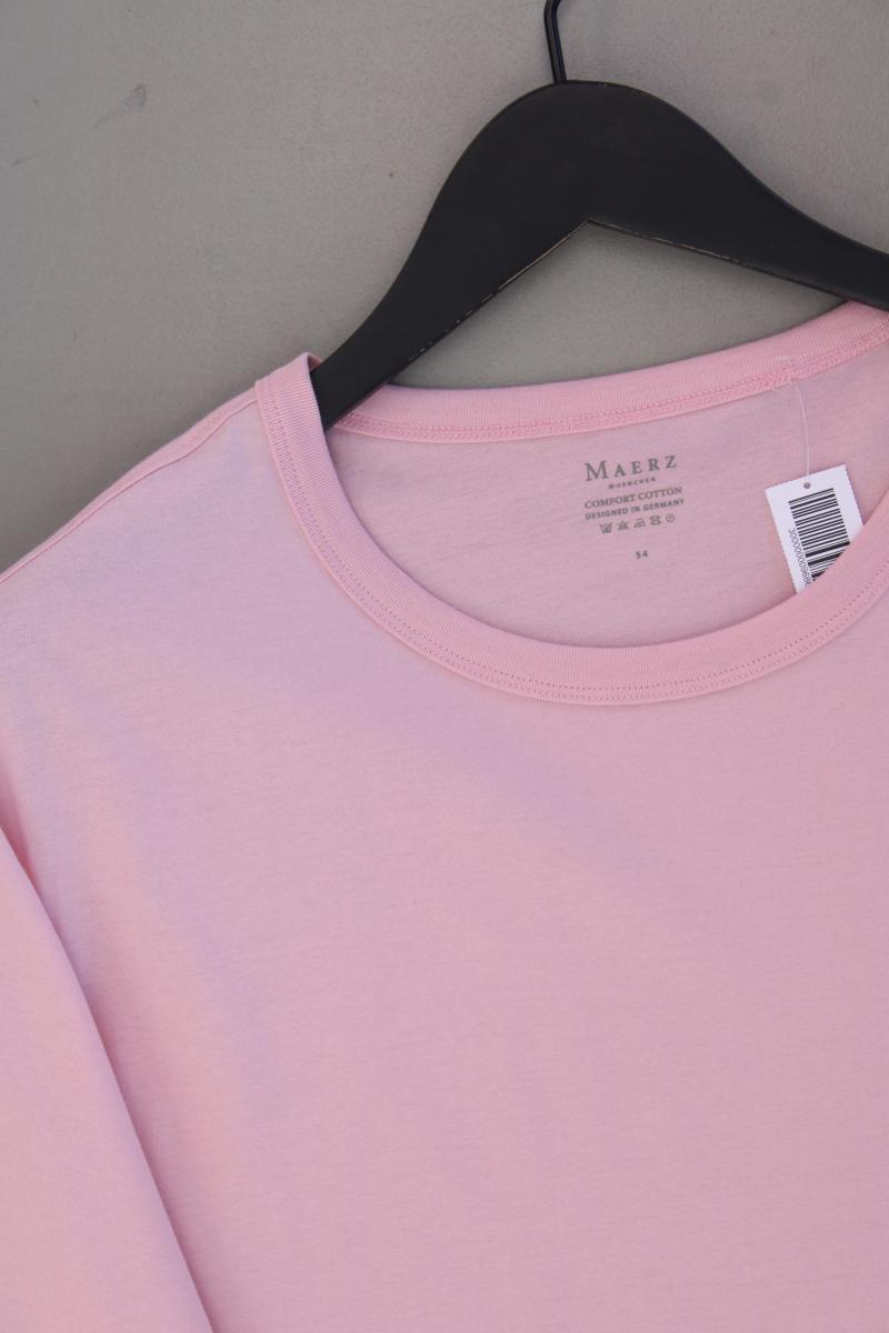 MAERZ München T-Shirt für Herren Gr. 54 neuwertig Kurzarm rosa aus Baumwolle