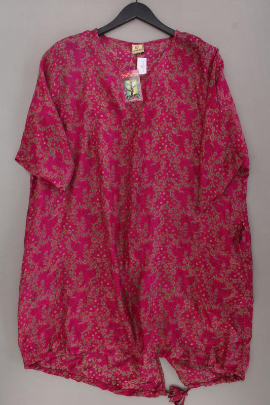 Yamuna Seidenkleid Gr. OneSize mit Blumenmuster neu mit Etikett 3/4 Ärmel pink