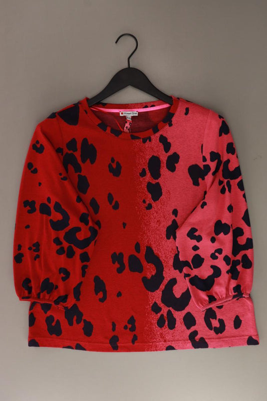 Street One Printshirt Gr. 42 mit Tierdruck 3/4 Ärmel rot aus Polyester