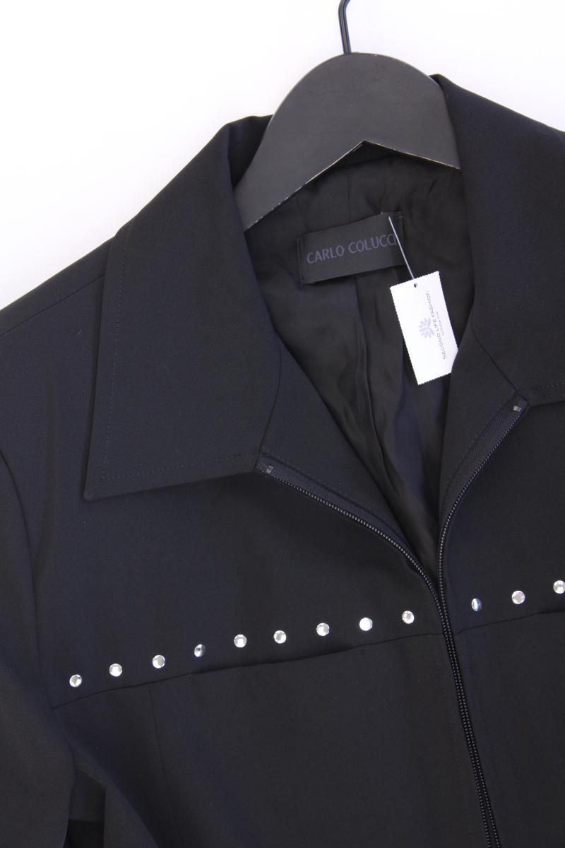 Carlo Colucci Übergangsjacke Gr. 40 neuwertig mit Nieten Vintage schwarz