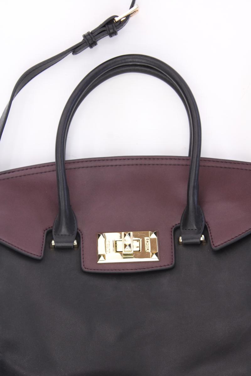 L. Credi Tasche mit wechselnbaren Deckeln neuwertig schwarz aus Kunstleder