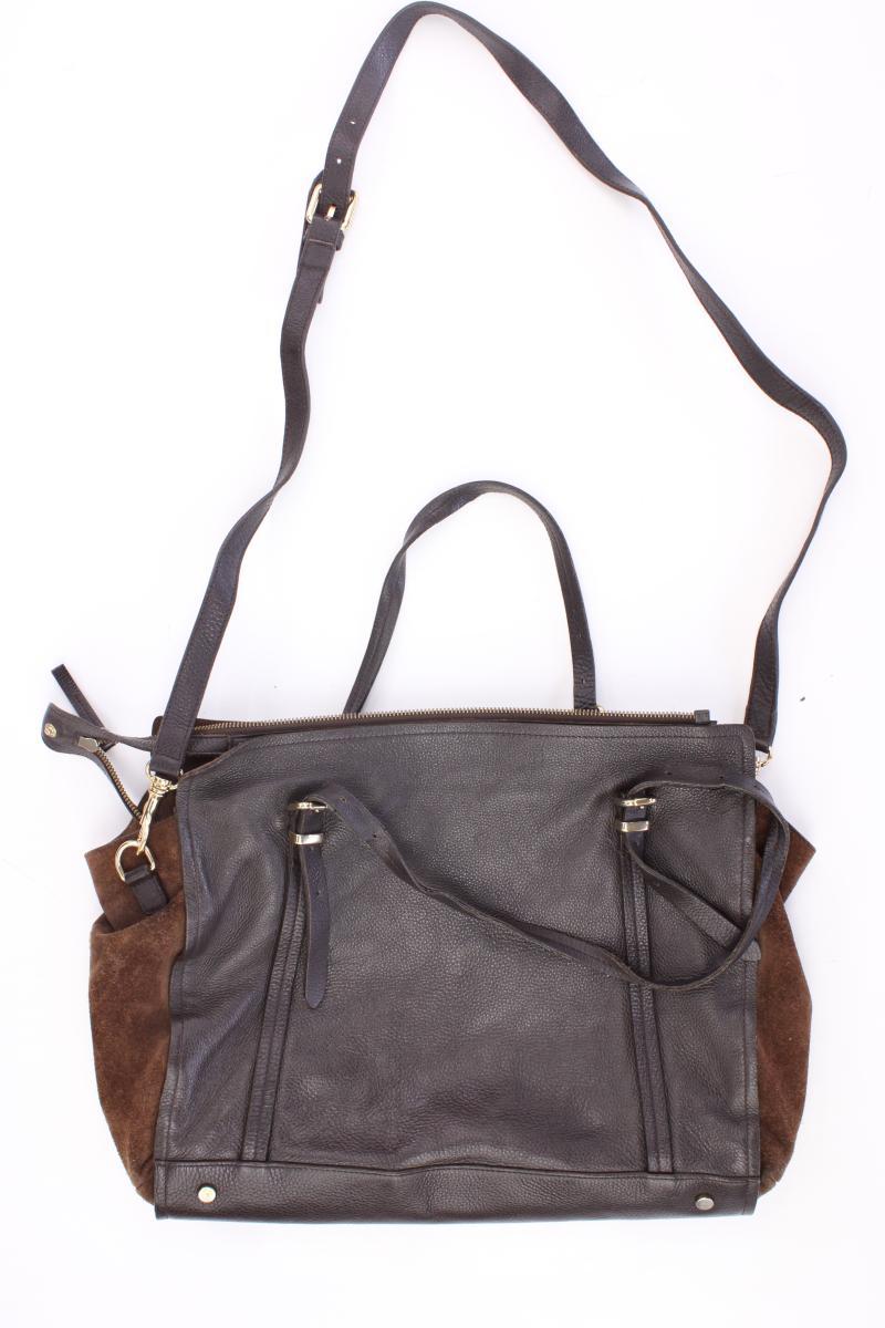 Massimo Dutti Schultertasche braun aus Leder